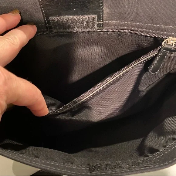 COACH BLACK SIGNATURE 77004 COMPUTER LAPTOP BAG - Picture 7 of 8